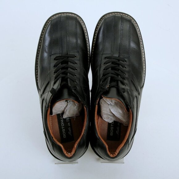 Venturini Square Toe Leather Oxford Shoes in Black Men Size 7.5 - Picture 9 of 13